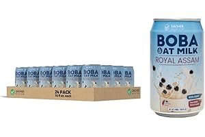 DAOHER BEVERAGE (Pack of 24) DaoHer Royal Assam Oat BOBA || No.1 Canned BOBA || Bubble Milk Tea Ready-To-Drink || Vegan