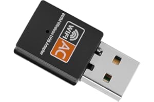 Pssopp DualBand AC600M WiFi Adapter, USB Wireless Card, 600M Transmission Speed, Compact Design for Computers, Compatible wit