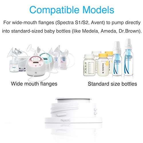 Papablic LeakProof Pump Bottle Adapter, for Spectra S1 S2 Pump Flanges