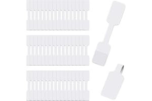 TENALLEYS 200Pcs Blank Jewelry Price Tags Stickers Indentification Tags, Jewelry Price Tags Self Adhesive, Necklace Earring Price Identify Rectangle Label, Barbell Label for Jewelry Display Price Display