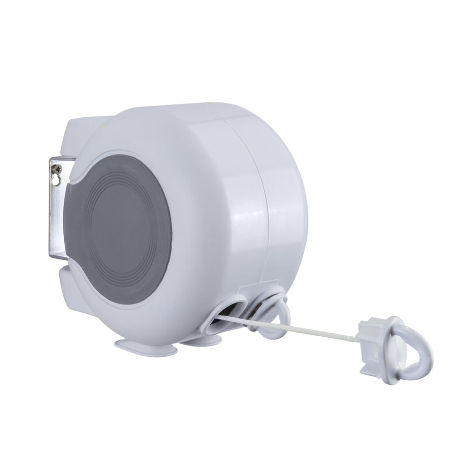 Metaltex Skomer Retractable Washing Line - Wall-mounted Double-line Outside Laundry Dryer with LDPE Coating - Perfect for Clothes, Towels, Duvets and Sheets - White, 30 Metres