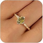 Halo Eternity Band Ring for Women 925 Sterling Silver Peridot Crystal Birthstone Stackable Rings 14k Plated Olivine Green Cubic Zirconia Engagement Ring to Daughter Mother Wedding Valentines Day Jewelry Gift