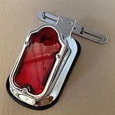 XKMT-Chromed Heavy Metal Aluminum Red Tombstone Brake Tail Light Signal Compatible With Motorcycle Bike [B00YYL7UEK]