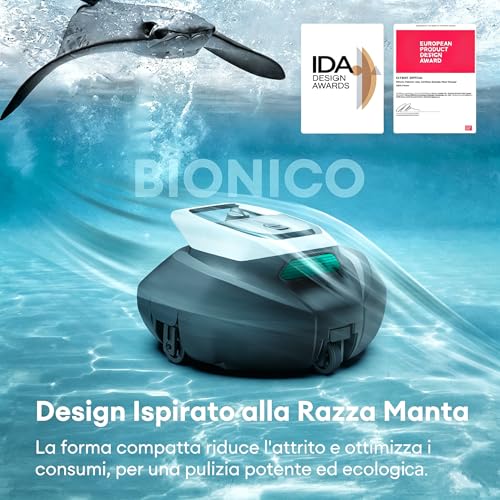 Pooleco Robot Pool 10s, Wireless Pool Cleaner Robot 90min, Control Through Application and Distance, Auto-Parking, for All Surfaces Pools Above Ground and Buried Up to 80㎡