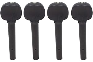 LASENERSM 4 Pieces 3/4 Size Violin Tuning Pegs Fiddle Tuning Peg Ebony String Tunning Pegs Replacement Accessory, Black