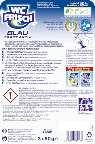 WC FRISCH Kraft Aktiv Blauspüler Ozeanfrische (150 g), WC Reiniger mit innovativer Geruchs-Stopp-Formel, Duftsteine für extra Frische und eine sichtbare Reinigung 3