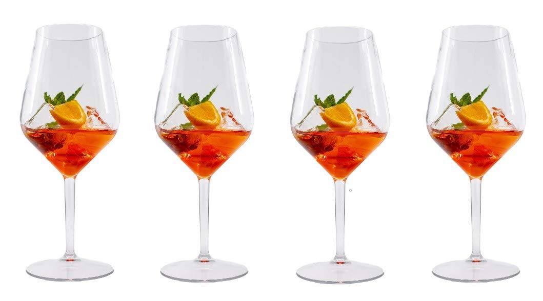 Stylgs camping cups of red wine | Versatile drinking glass as party dishes | washable and unbreakable | appetizer set of 4