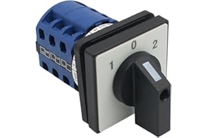 ILAZI LW26-25 Cam Switch ON-Off 2/3/4/5/6/7/8 Positions 25A DIY Rotary Changeover 4/8/32/48 Terminals Screws Silver Contact L