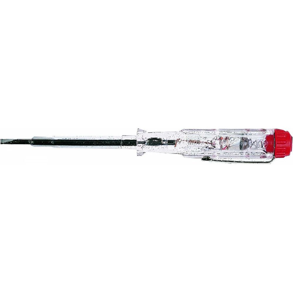 Bahco 806-1-2 Insulated Screwdriver/Voltage Tester, Transparent/Red, 190 mm