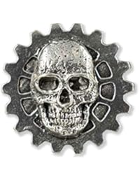 Gear Skull Steampunk Pewter Lapel Pin, Brooch, Jewelry, G34