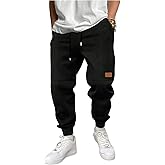 SOLY HUX Men's Drawstring Elastic Waist Joggers Pants Casual Sports Workout Sweatpants with Pockets