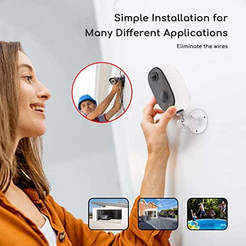 Security Camera Outdoor, COOAU Wireless Rechargeable Battery Powered