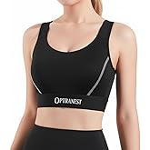OPTRANEST Women High Impact Seamless Sports Bra – Push-Up Back Design Yoga Workout Gym Running Support Bra