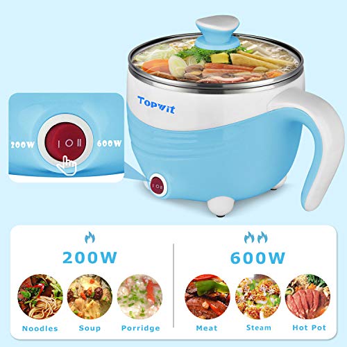Electric Hot Pot 1.5L, Rapid Noodles Cooker, Mini Pot, Cook Perfect for