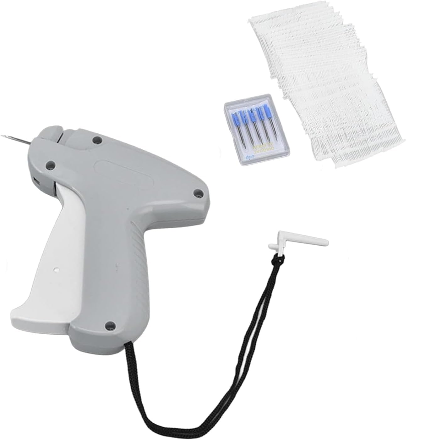 Leopacat Quick Clothing Fixer, Mini Stitch Gun for Clothes with 5 Needles, 20 Sheet White Micro Fasteners,Portable Instant Stitch Tag Gun for Sewing Quilting Fixing for Socks Hat Fashion Store