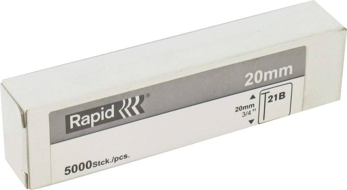 Rapid High Performance No.21B Galvanised Steel Brad Nails, Wire Length: 20 mm, 40302975 - 5000 Pieces