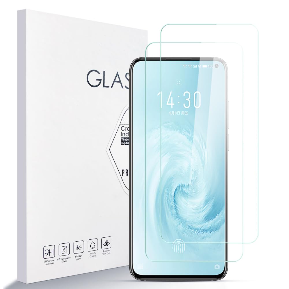 LZS Screen Protector for Meizu 17 Pro [2-Pack] 9H Hardness Tempered Glass Screen Protective Film High Definition, Ultra Clear 2.5D Screen Protector Compatible Meizu 17 Pro