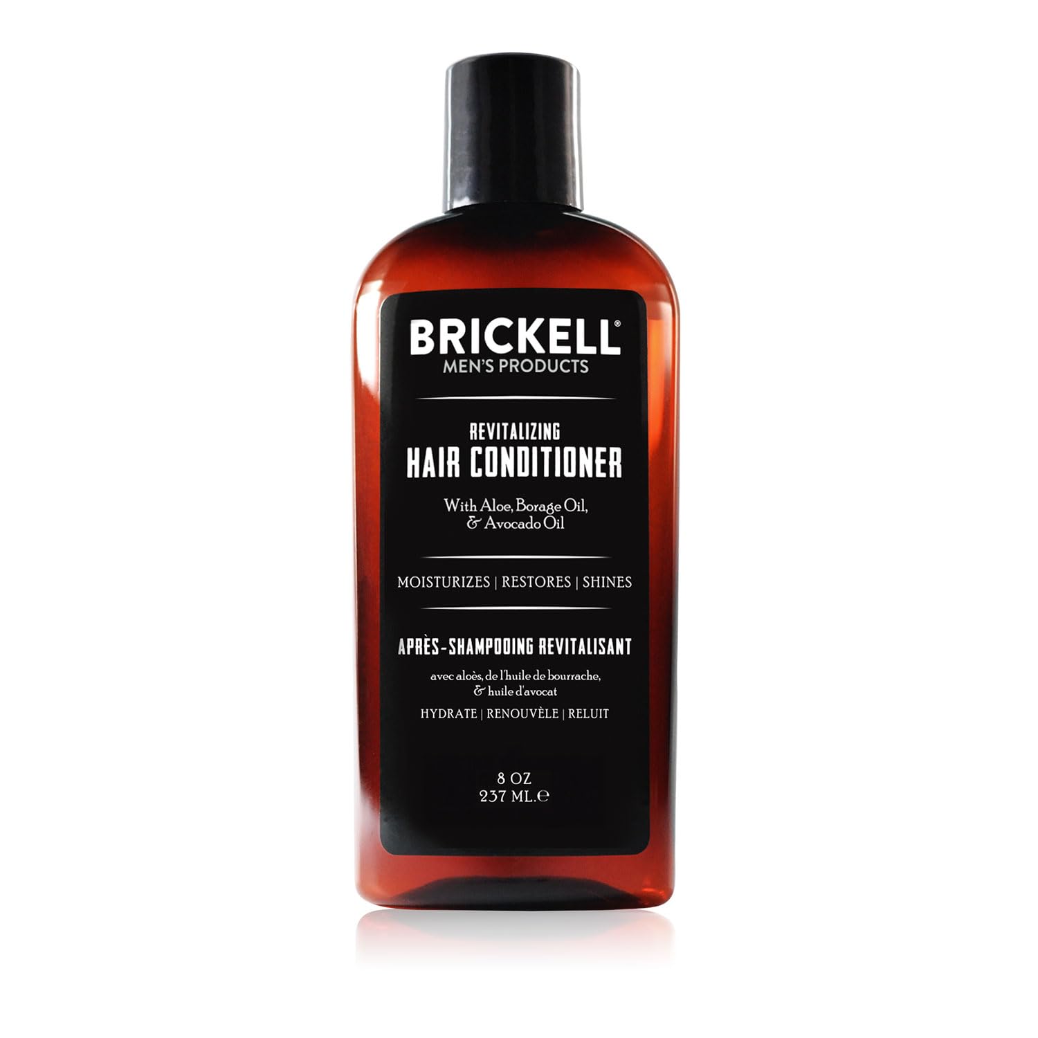 Brickell Men's Revitalizing Hair Conditioner for Men, Natural and Organic Nourishing Hair Conditioner, Restores Shine and Moisture, 237 mL, Scented
