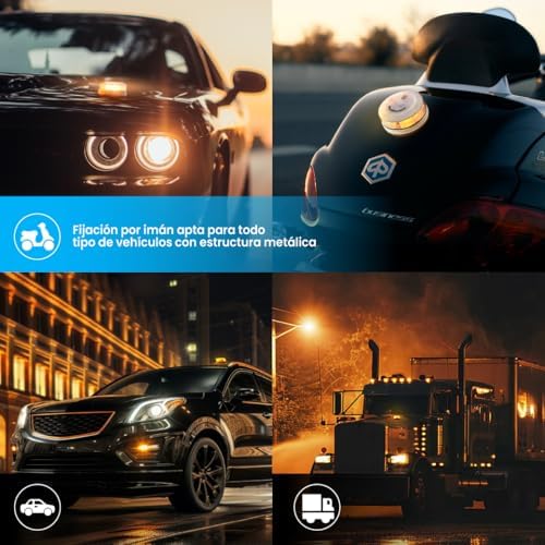 GeoBlueShield49/Garza 2 Luzes de Emergência para Automóveis Aprovadas DGT v16 3.0 e Bateria Case I Energizer 9V I Obrigatória em 2026 I Conectividade IoT até 2038 I Em Colaboração, 2 Beacons