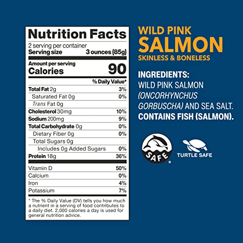 Wild Canned Variety Pack, Pink Skinless Boneless Salmon, 7.5oz