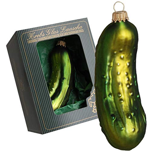 Dekohelden24 Christmas Figures, Elaborately Hand-Decorated, Christmas cucumber