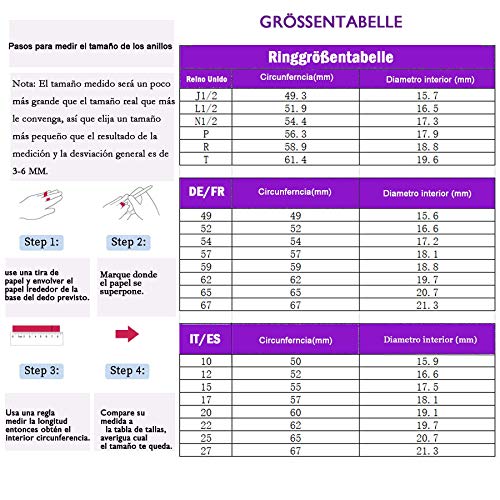 Anillo de circón hueco de personalidad de dos colores europeos y americanos anillo de circón de diamante (Multicolor, 7)