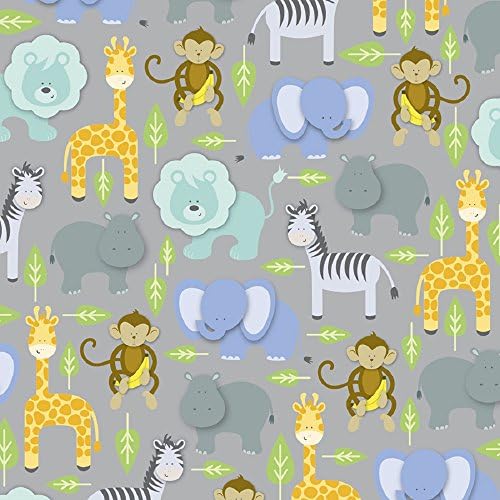 Zoo Animals Gift Wrapping Paper Roll 24″ X 16′