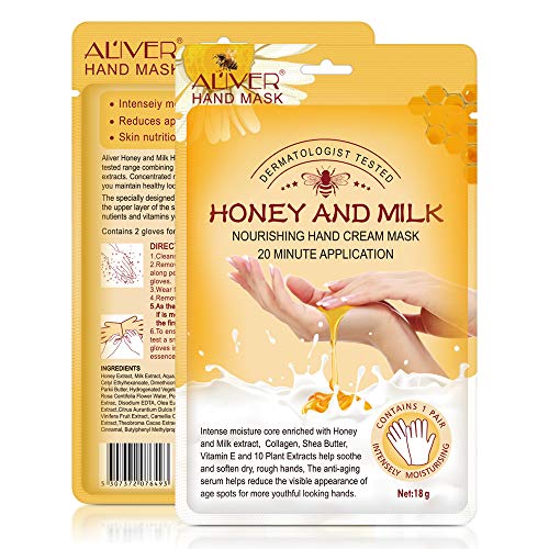 Hand Moisturizing Mask, Gloves, Honey and Milk Hand Care Spa Gloves
