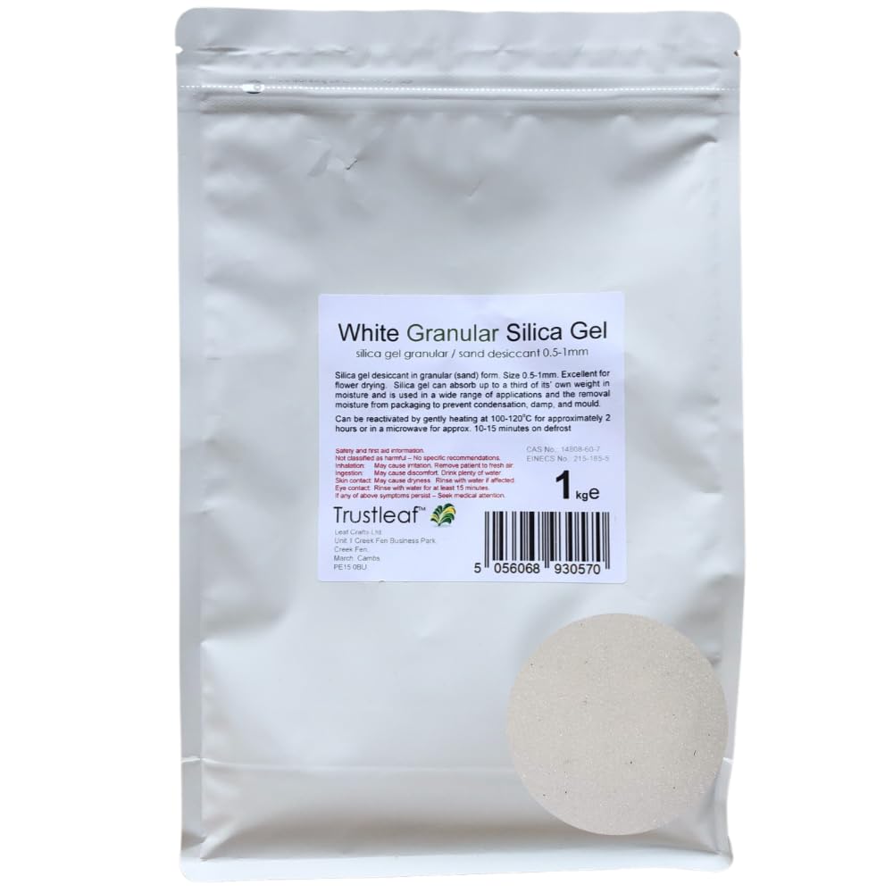 Trustleaf 1kg Bag Granular Silica Gel 0.5-1mm Grains, Flower Drying (1kg Bag - ws)