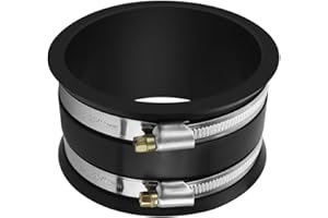 JIYIZO 1 Pack 4 Inch Dust Collection Hose Clamps, Dust Collection Control Flex Cuff Rubber and Steel Coupler fit for Dust Collection System Collector/Vacuum Fittings