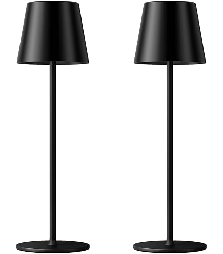 Lot De 2 Lampes De Table Sans Fil LED Rechargeables - 3 Températures De Couleur + RGB, Gradation, IP54 étanche