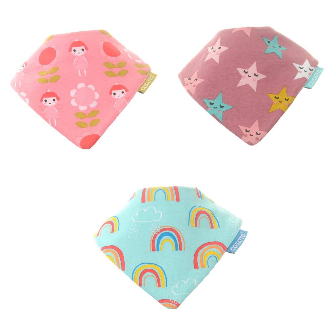 Cosatto - Waterproof Dribble Bib - Newborn Essentials - Baby Shower Gifts - Machine Washable - New Mum Gifts - 0 to 3 years - Pinks