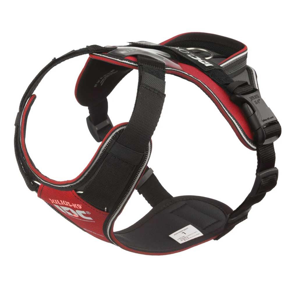 JULIUS-K9 IDC Longwalk Y-Harness, Red-Gray, Size: XS
