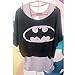 ClothingLoves Women's Top Batwing Short Sleeve T Shirt Vest Dolma Batman Blouse Black