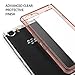 Ringke Fusion Compatible with BlackBerry KEYone Case Crystal Clear PC Back TPU Bumper Drop Protection, Shock Absorption Technology Raised Bezels Protective Cover - Rose Gold Crystal