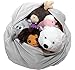 Stuffed Animal Storage Bean Bag Chair Cover “SOFT ’n SNUGGLY” Corduroy Kids & Toddlers Prefer Over Canvas - Replace Plush Toy Hammock or Net - Store Blankets & Pillows Too - Large, 4 Colors