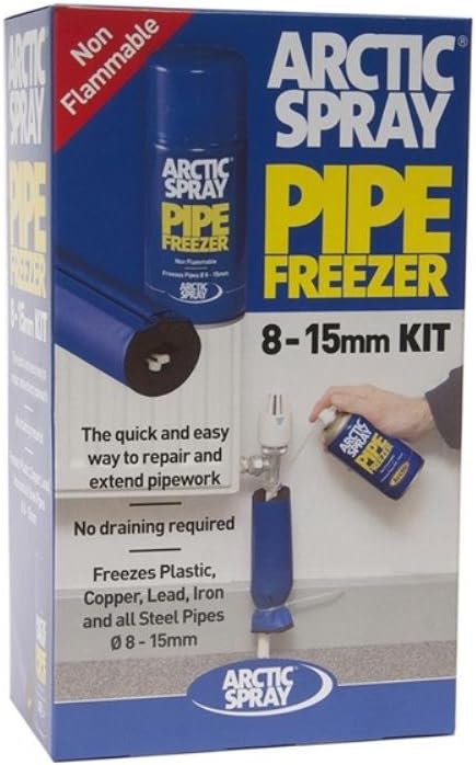 Arctic Hayes ARCASK1 Pipe Freeze Kit Small 8-15mm Copper Plastic Iron Lead 200ml