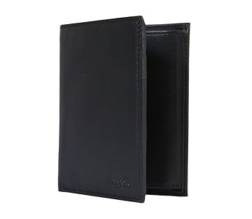 bugatti Herren Portemonnaie aus Echt Leder im Hochformat, Klassiche Geldbörse für Männer #Santiago - Schwarz 2146