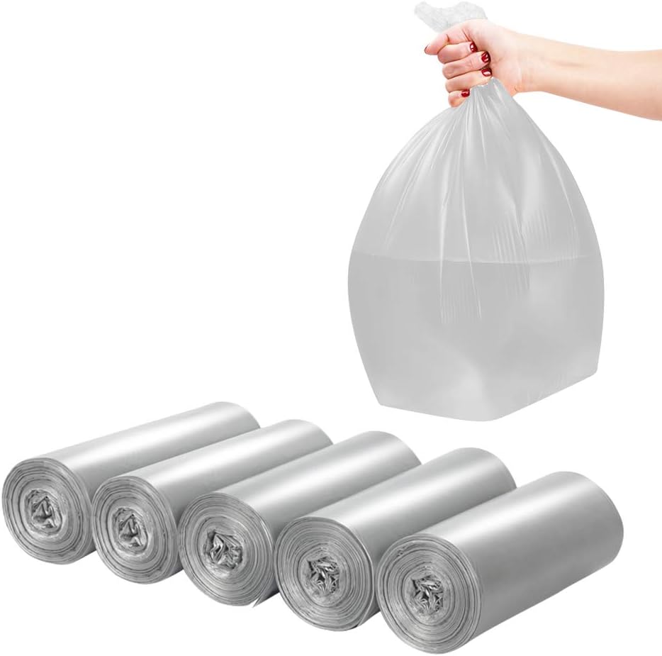 Moyad Small Trash Bags 4 Gallon Garbage Bags Wastebasket Bin Liners for Kitchen Bathroom Office Car 150 Counts/ 5 Rolls