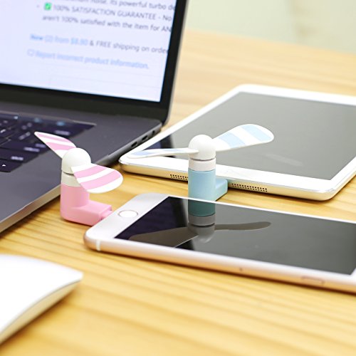 Maxonar Fan for iPhone, iPhone Fan, Portable iPhone Fan for Lightning plugs with Mobile Phone Fan Portable Dock Cool Cooler Rotating Fan attachment for Apple iPhone 7/7 Plus/6/6S Pack of 2 - Thumbnail 6