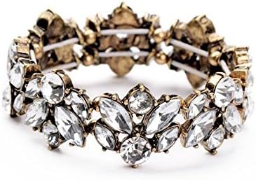 Bling Crystal Flower Cluster Bracelet in a Gift Box