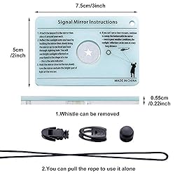 Jetec 2 Pieces Signal Mirror Survival Reflective