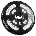 CREATIVE DESIGN Patio Umbrella Lights-28 LED Umbrella Pole Lights at 400 Lumens for Outdoor Use or Camping Tents, Wireless Rechargeable Outdoor Umbrella Lights with 2 Level Dimming Switch (Black)