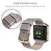 SWEES Leather Bands Compatible with Fitbit Blaze Smart Watch, Genuine Leather Replacement Band with Metal Frame Small & Large for Women Men, Champagne Gold, Rose Gold, Black, Brown, White, Grey, Beige