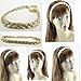 MERRYLIGHT Women's Adjustable Elastic Hair Band Braided Hair Headbands (Light Gold Blonde-863)