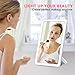 Ameauty Makeup Vanity Mirror with 22 LED Beads, Touch-Screen Light Control, 180°Rotation Adjustable Stand, Chargeable Travel Cosmetic Mirror for Desktop