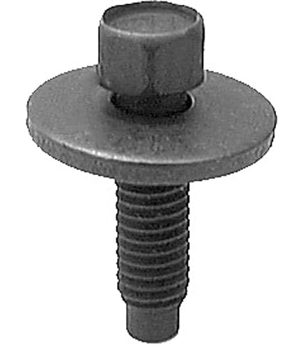 Hex Head SEMS Body Bolt M6-1.0 X 22.5mm - Zinc Plated Class 9.8, Compatible With Ford N606676-S3650