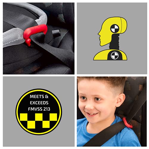 BubbleBum Inflatable Travel Booster Seat for Car, Portable Booster Seat for Car - Backless, Foldable & Narrow Slim Fit -Travel Car Seat for Kids 40-100 lbs - Black