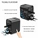Travel Adapter Charger, AMORNO Worldwide International Universal All in One Adapter 1840W Travel AC Power Plug Converter with 4 USB Charging Ports and 1 Type C Adapter for Cell Phone/ipad/Laptop