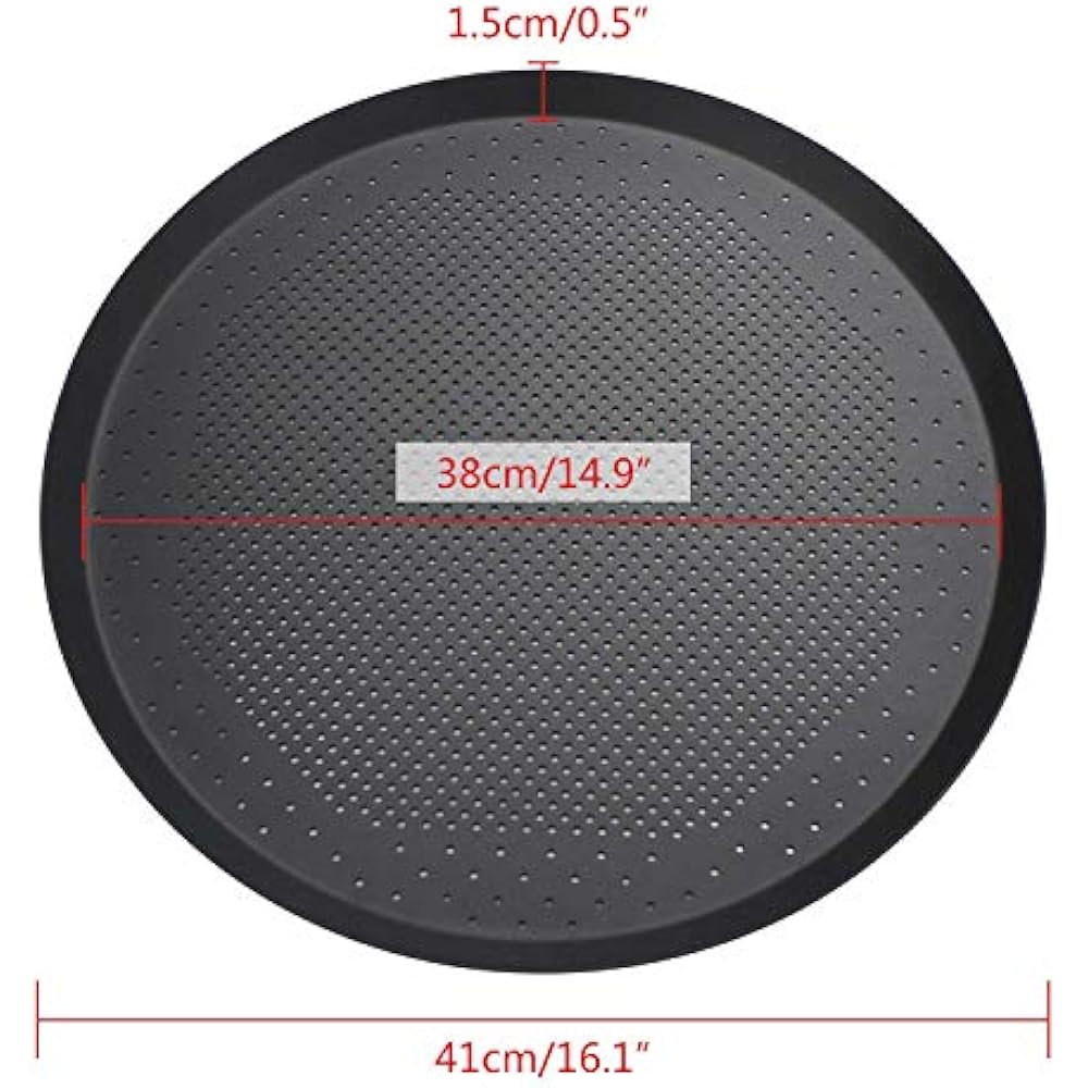 Pizza Pans & Stones Baking Sheet, 15 Inch Round With Holes, Perforated